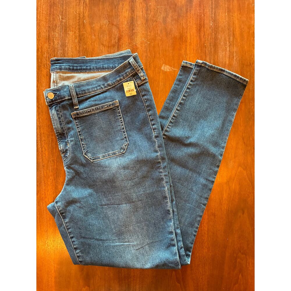 GAP Jeans True Skinny Mid-Rise Front Patch Pockets Classic Wash Cotton Size 20T